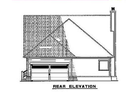 Exterior - Rear Elevation for Cottage House Plan #17-2064 - 3 bed, 2.5 bath