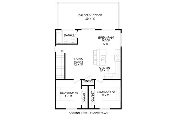Floor Plan - Main Floor for Traditional House Plan #932-438 - 3 bed, 2 bath