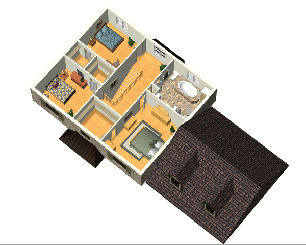 Colonial Floor Plan - Upper Floor Plan #25-4701