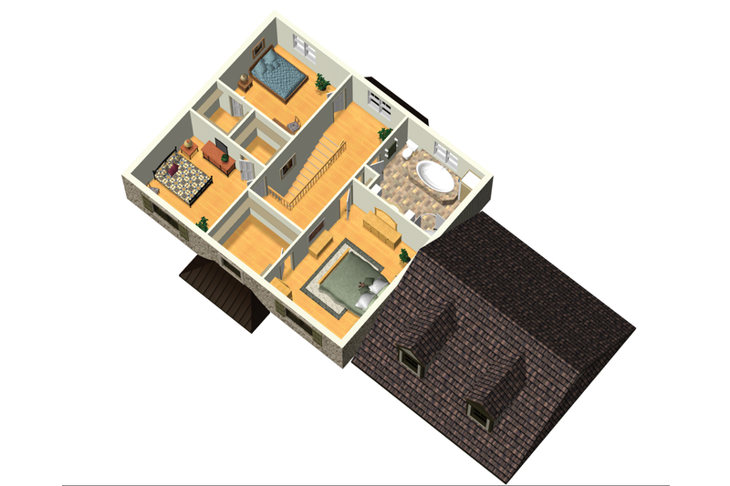 Dream House Plan - Floor Plan - Upper Floor 1 for Colonial House Plan #25-4701 - 3 bed, 1 bath