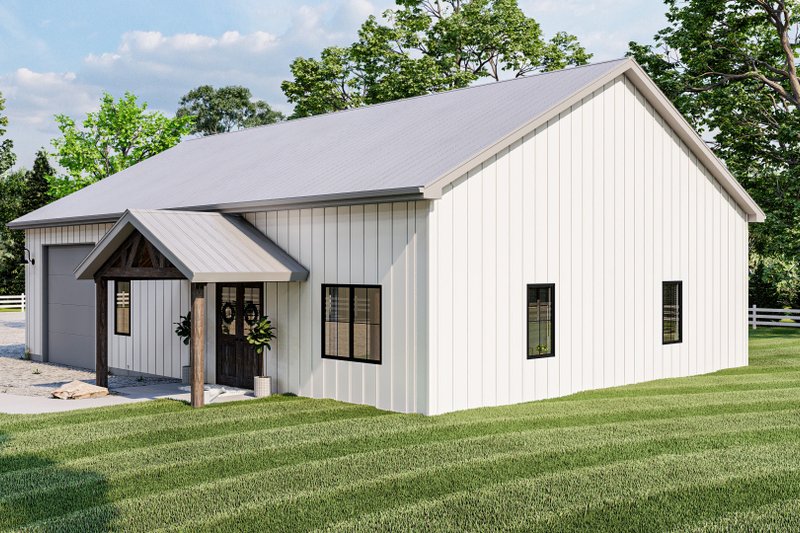House Design - Exterior - Other Elevation 1 for Barndominium House Plan #455-259 - 2 bed, 1 bath