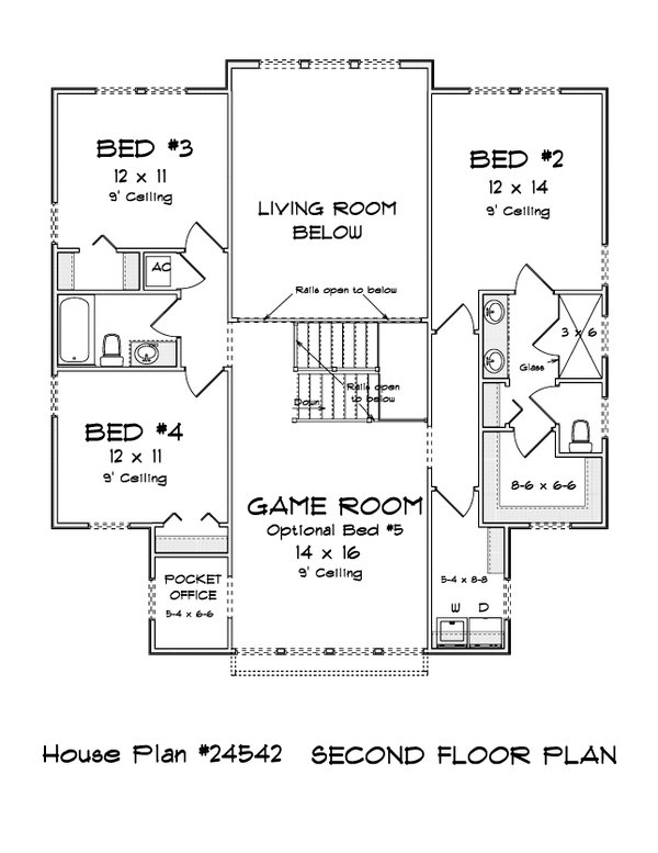 House Blueprint - Cottage Floor Plan - Upper Floor Plan #513-2335
