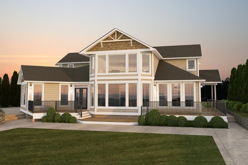 Dream House Plan - Exterior - Rear Elevation for Traditional House Plan #126-156 - 3 bed, 4 bath