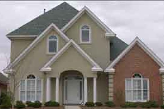 Exterior - Front Elevation for European House Plan #63-124 - 4 bed, 3.5 bath