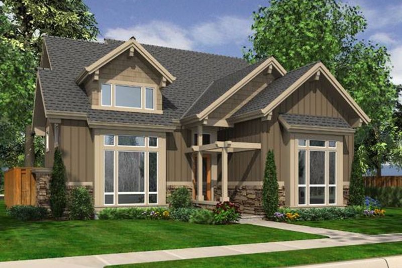 Home Plan - Craftsman Exterior - Front Elevation Plan #48-529