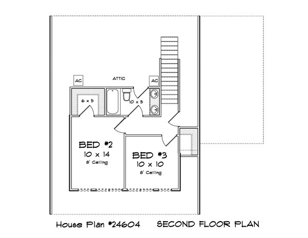Architectural House Design - Floor Plan - Upper Floor for Cottage House Plan #513-2397 - 3 bed, 2.5 bath