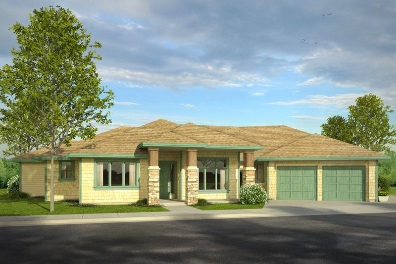 House Design - Prairie Exterior - Front Elevation Plan #124-1012