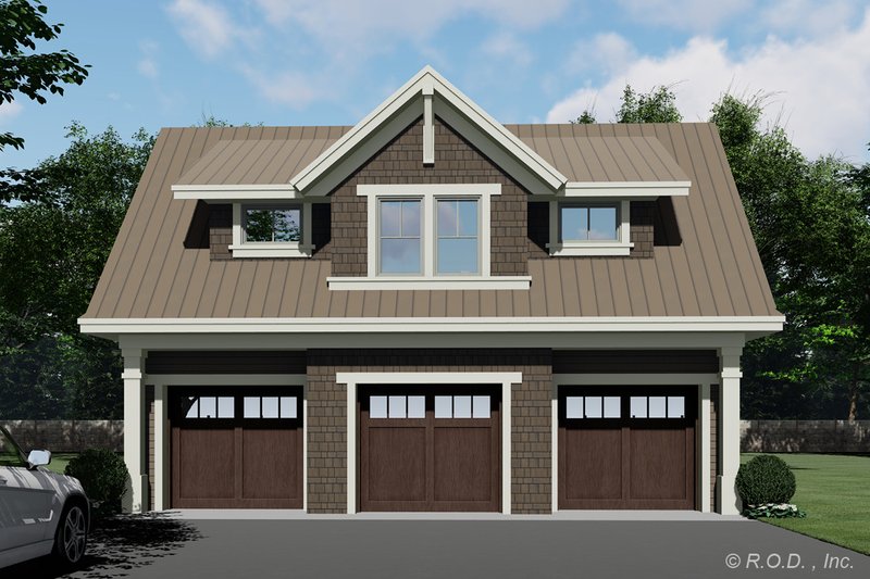 Dream House Plan - Exterior - Front Elevation 3 for Modern House Plan #51-1571 - 1 bed, 1 bath