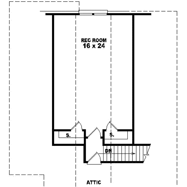 Traditional Floor Plan - Upper Floor Plan #81-441