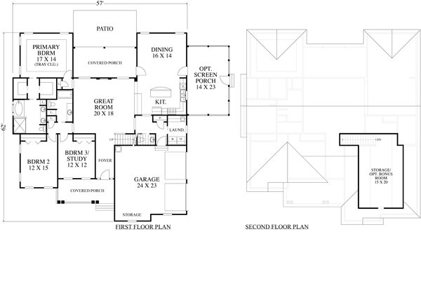Architectural House Design - Ranch Floor Plan - Main Floor Plan #1053-84