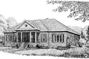 Southern Exterior - Front Elevation Plan #306-114