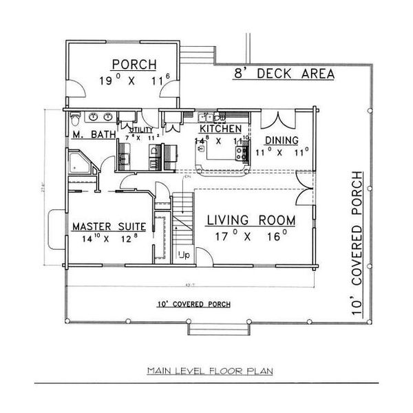 House Design - Log Floor Plan - Main Floor Plan #117-555