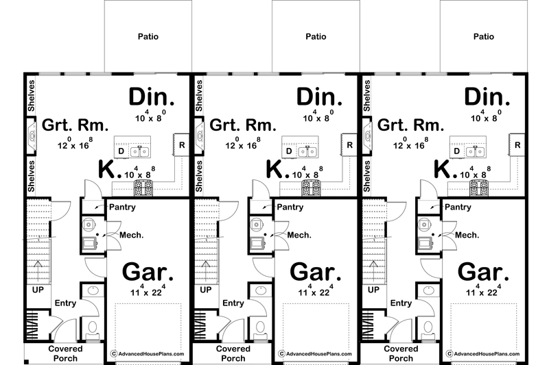 Dream House Plan - Floor Plan - Main Floor for Farmhouse House Plan #455-306 - 3 bed, 2.5 bath