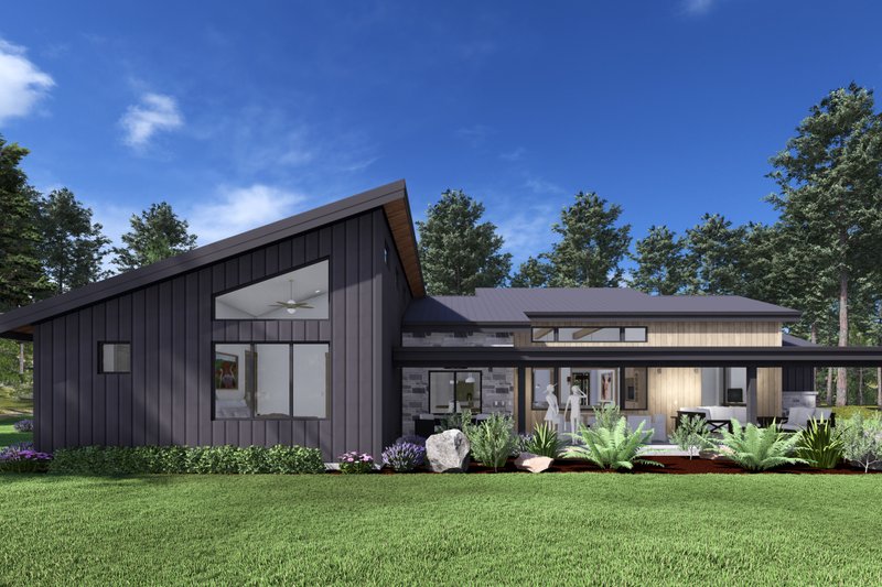Home Plan - Exterior - Rear Elevation for Modern House Plan #1069-45 - 3 bed, 2.5 bath