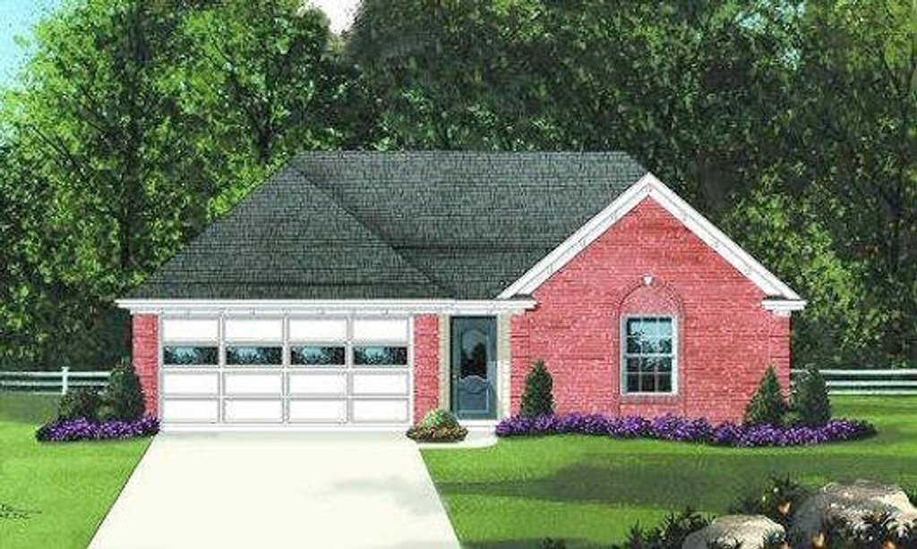 Traditional Style House Plan - 3 Beds 2 Baths 1100 Sq/Ft Plan #424-242