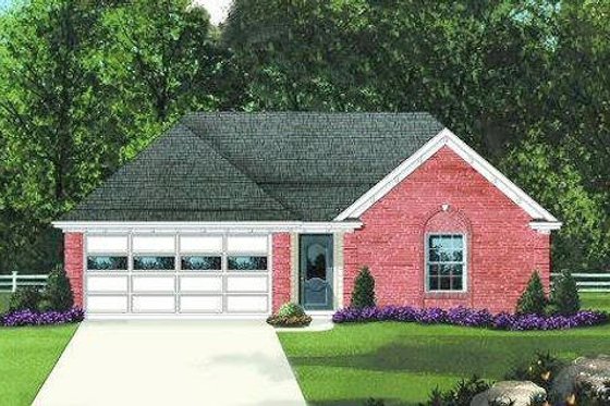Exterior - Front Elevation for Traditional House Plan #424-242 - 3 bed, 2 bath