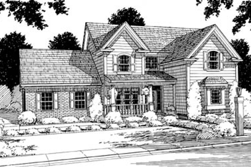 Dream House Plan - Traditional Exterior - Front Elevation Plan #20-233