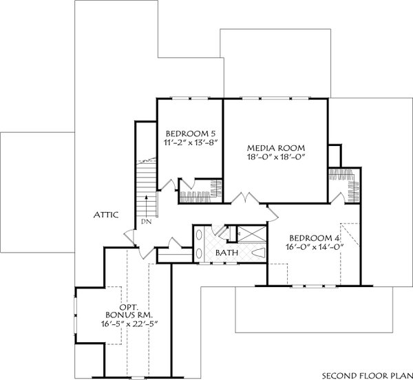House Blueprint - Craftsman Floor Plan - Upper Floor Plan #927-1057