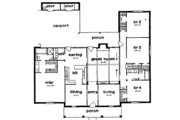 Southern Style House Plan - 4 Beds 2 Baths 2231 Sq/Ft Plan #36-422 
