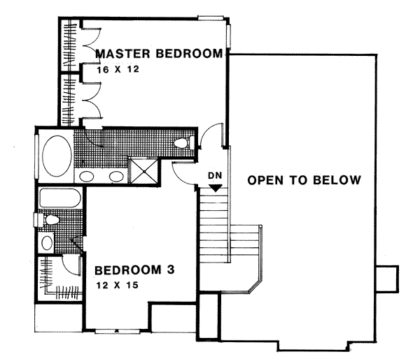 House Blueprint - European Floor Plan - Upper Floor Plan #56-121