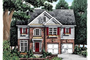 Colonial Exterior - Front Elevation Plan #927-864