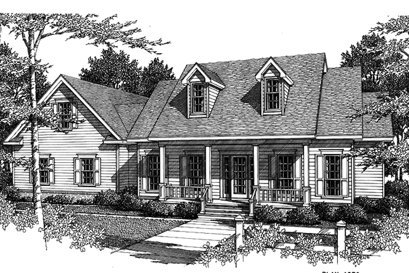 House Plan Design - Country Exterior - Front Elevation Plan #14-257