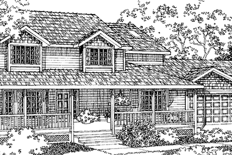 House Design - Country Exterior - Front Elevation Plan #997-15