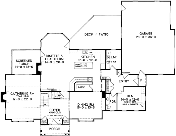 Dream House Plan - Traditional Floor Plan - Main Floor Plan #328-457