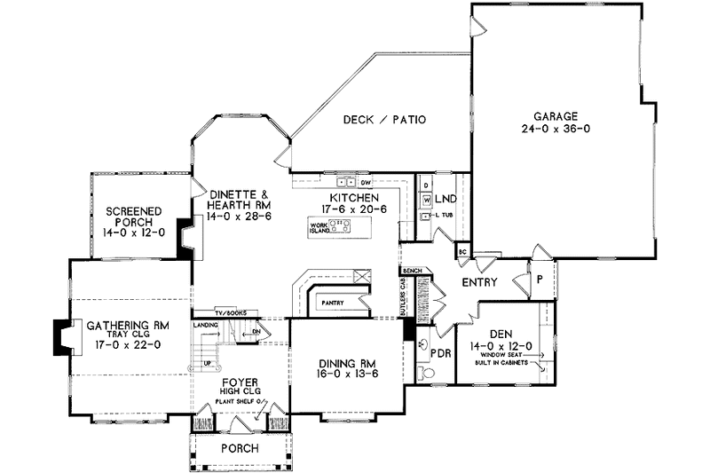 Home Plan - Floor Plan - Main Floor for Traditional House Plan #328-457 - 4 bed, 3.5 bath