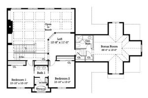 Floor Plan - Upper Floor for Victorian House Plan #930-206 - 3 bed, 2.5 bath