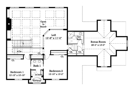 Floor Plan - Upper Floor for Victorian House Plan #930-206 - 3 bed, 2.5 bath