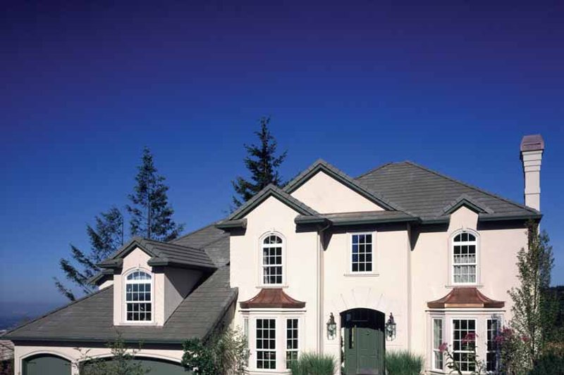 Home Plan - Exterior - Front Elevation 4 for Mediterranean House Plan #48-742 - 4 bed, 3.5 bath