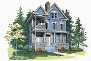 Victorian Style House Plan - 3 Beds 3.5 Baths 2566 Sq/Ft Plan #72-885 