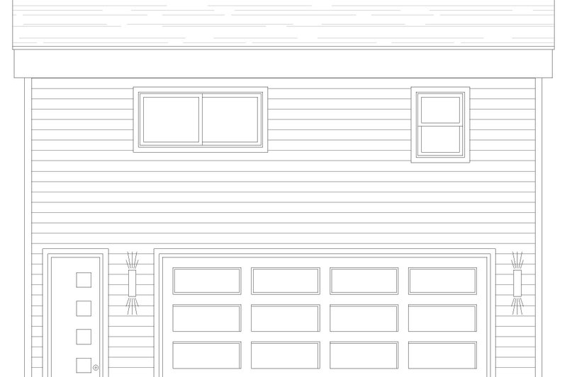 Home Plan - Exterior - Rear Elevation for Southern House Plan #932-1309 - 1 bed, 1 bath