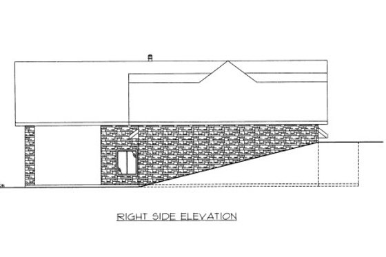 Exterior - Other Elevation 1 for Bungalow House Plan #117-621 - 3 bed, 2.5 bath
