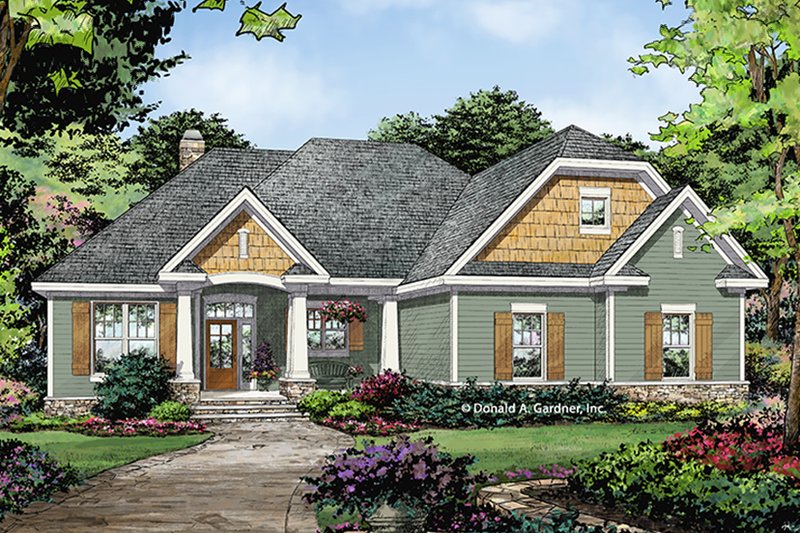 Dream House Plan - Ranch Exterior - Front Elevation Plan #929-1012