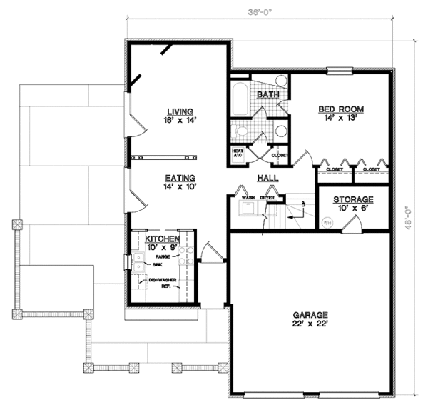 Home Plan - European Floor Plan - Main Floor Plan #45-543