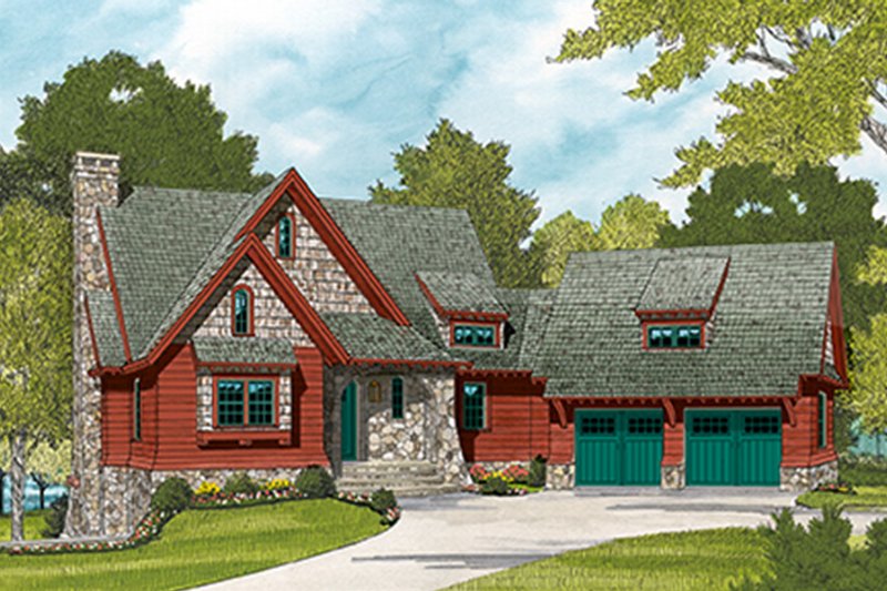 House Plan Design - Exterior - Front Elevation 4 for European House Plan #453-635 - 3 bed, 2.5 bath