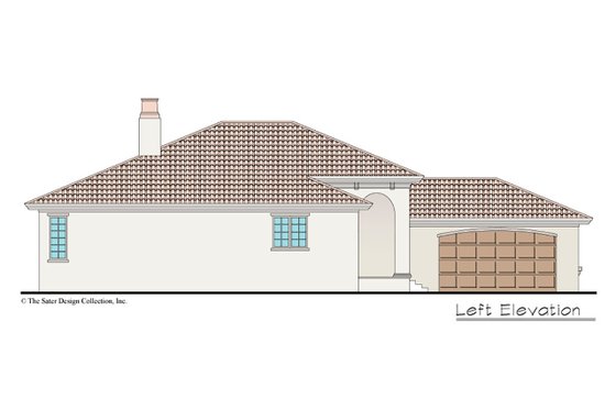Exterior - Other Elevation 1 for Mediterranean House Plan #930-501 - 3 bed, 2.5 bath