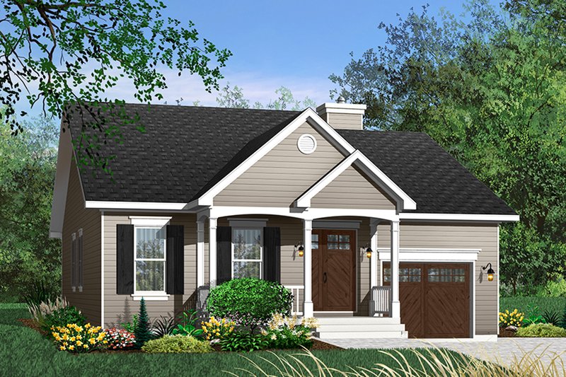 Dream House Plan - Cottage Exterior - Front Elevation Plan #23-349