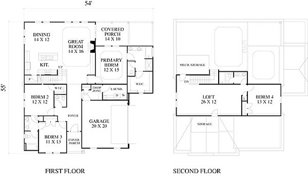 Farmhouse Floor Plan - Main Floor Plan #1053-93