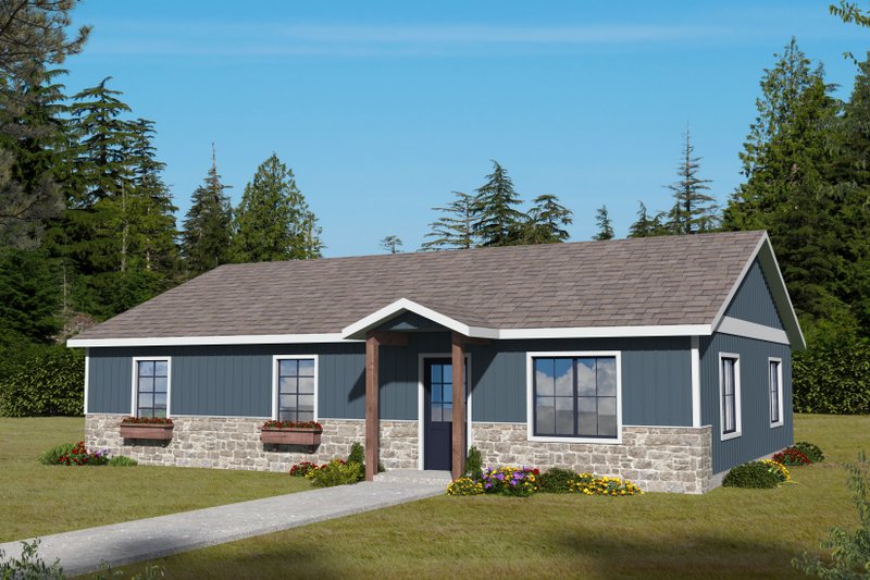 Dream House Plan - Craftsman Exterior - Front Elevation Plan #117-1027