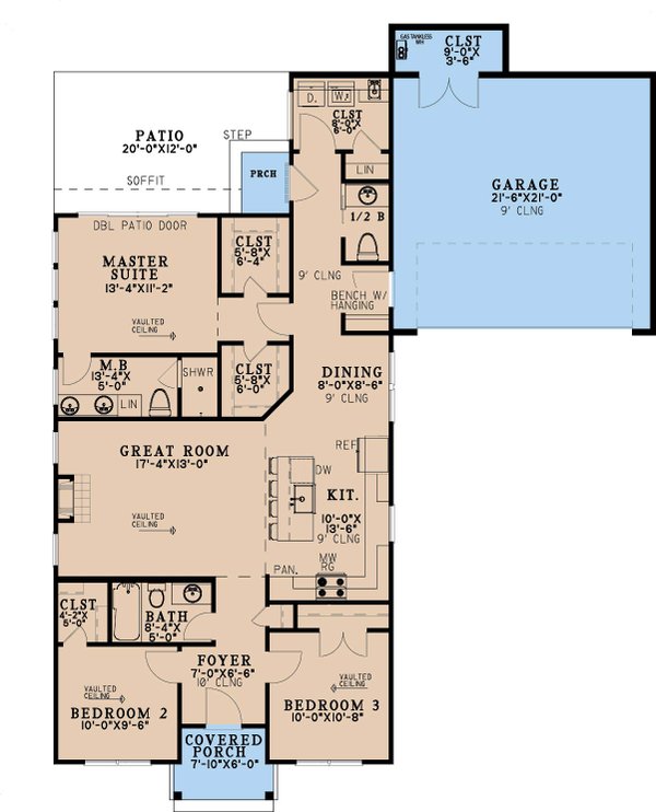 House Blueprint - Modern Floor Plan - Main Floor Plan #923-457