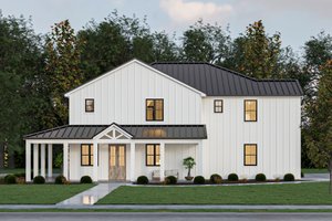 Barndominium Exterior - Front Elevation Plan #1112-14
