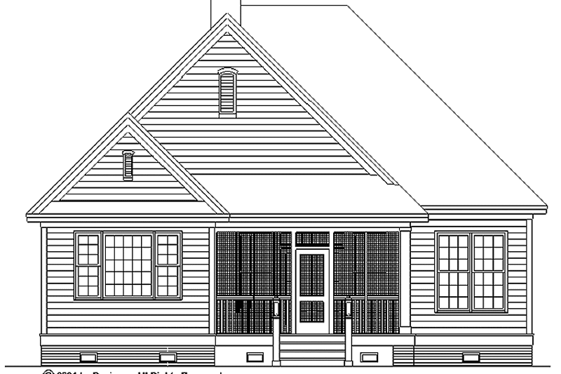 Dream House Plan - Exterior - Rear Elevation for Traditional House Plan #929-125 - 3 bed, 2 bath