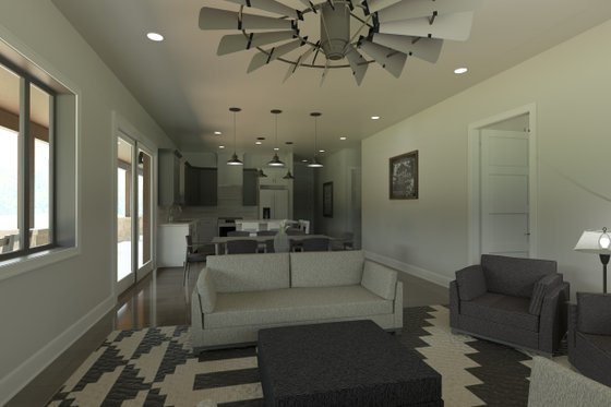 Interior - Family Room for Farmhouse House Plan #1069-25 - 2 bed, 2 bath