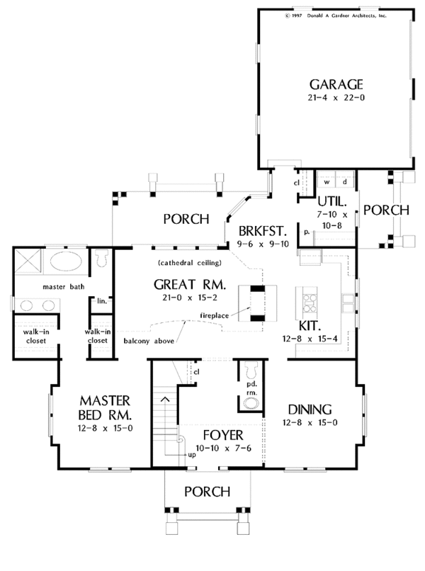 House Plan Design - Craftsman Floor Plan - Main Floor Plan #929-316