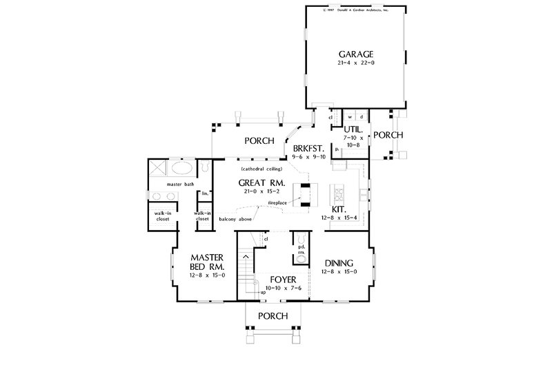 Home Plan - Floor Plan - Main Floor for Craftsman House Plan #929-316 - 3 bed, 2.5 bath