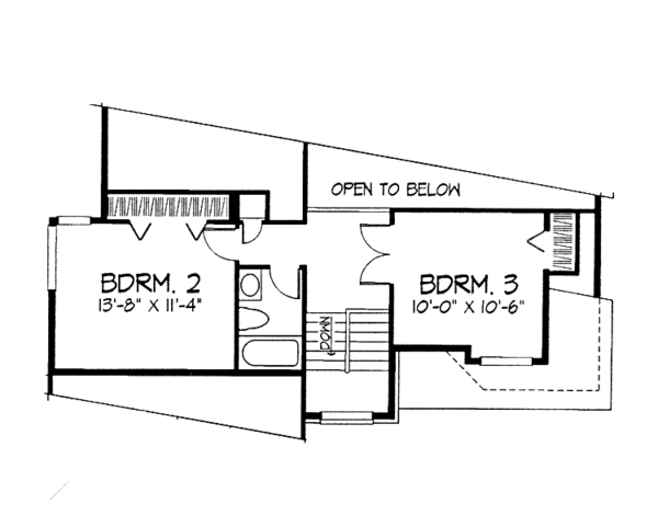 House Blueprint - Prairie Floor Plan - Upper Floor Plan #320-1007