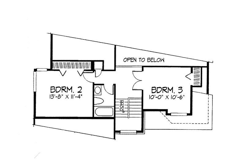Dream House Plan - Floor Plan - Upper Floor for Prairie House Plan #320-1007 - 3 bed, 2.5 bath